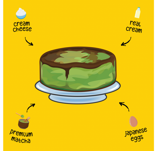 MATCHA BURNT CHEESECAKE